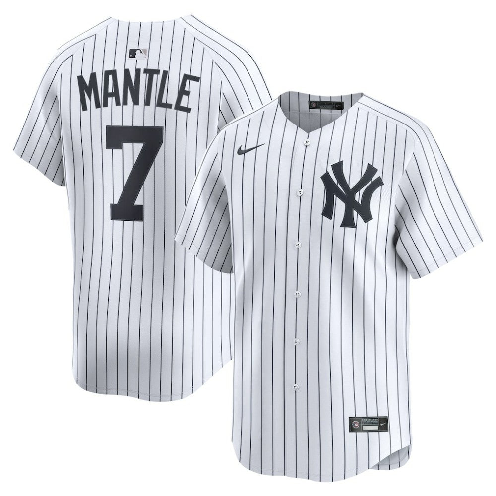 Mickey Mantle New York Yankees Nike Home Limited Player Jersey - White - Nike Lifestyle