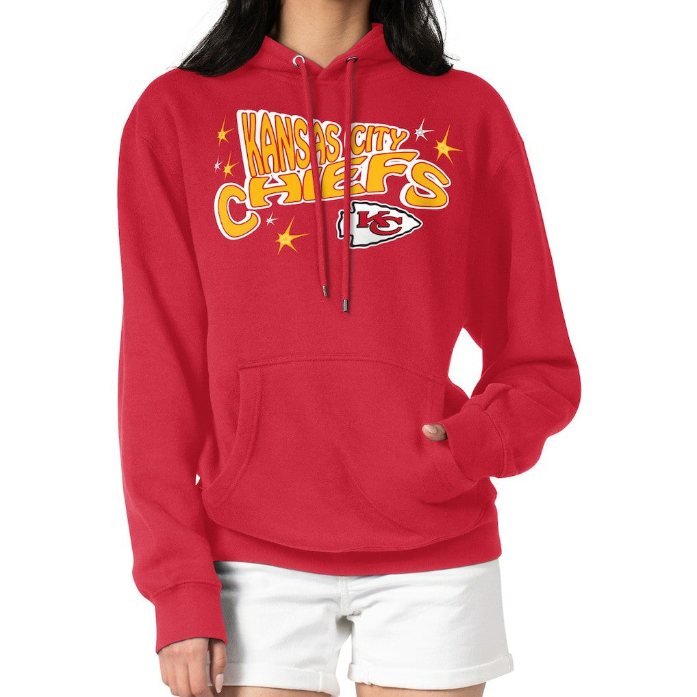Kansas City Chiefs Starter Women's Fireworks Fleece Pullover Hoodie Red