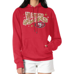 San Francisco 49ers Starter Women's Fireworks Fleece Pullover Hoodie Scarlet