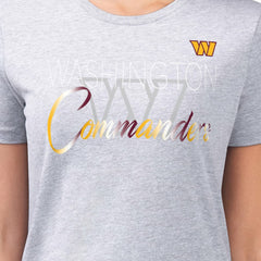 Washington Commanders G-III 4Her by Carl Banks Women's Super-Slim Fit Lightweight Shadow Logo T-Shirt Gray