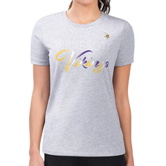 Minnesota Vikings G-III 4Her by Carl Banks Women's Super-Slim Fit Lightweight Shadow Logo T-Shirt Gray