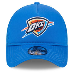 Oklahoma City Thunder Core Logo Foam Front A-Frame 9FORTY Adjustable Trucker Hat Blue | New Era discount
