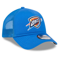 Oklahoma City Thunder Core Logo Foam Front A-Frame 9FORTY Adjustable Trucker Hat Blue | New Era discount