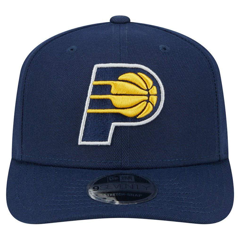 Indiana Pacers Core Logo 9SEVENTY Stretch-Snap Hat Navy | New Era US