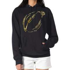 Minnesota Vikings G-III 4Her by Carl Banks Women's Metallic Print Football Sketch Fleece Pullover Hoodie Black