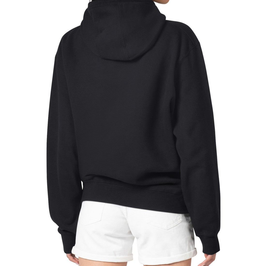 Denver Broncos G-III 4Her by Carl Banks Women's Metallic Print Football Sketch Fleece Pullover Hoodie Black