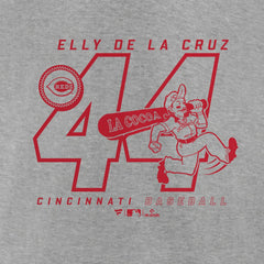 Elly De La Cruz Cincinnati Reds Player Graphic T-Shirt - Heather Gray - MLB Lifestyle