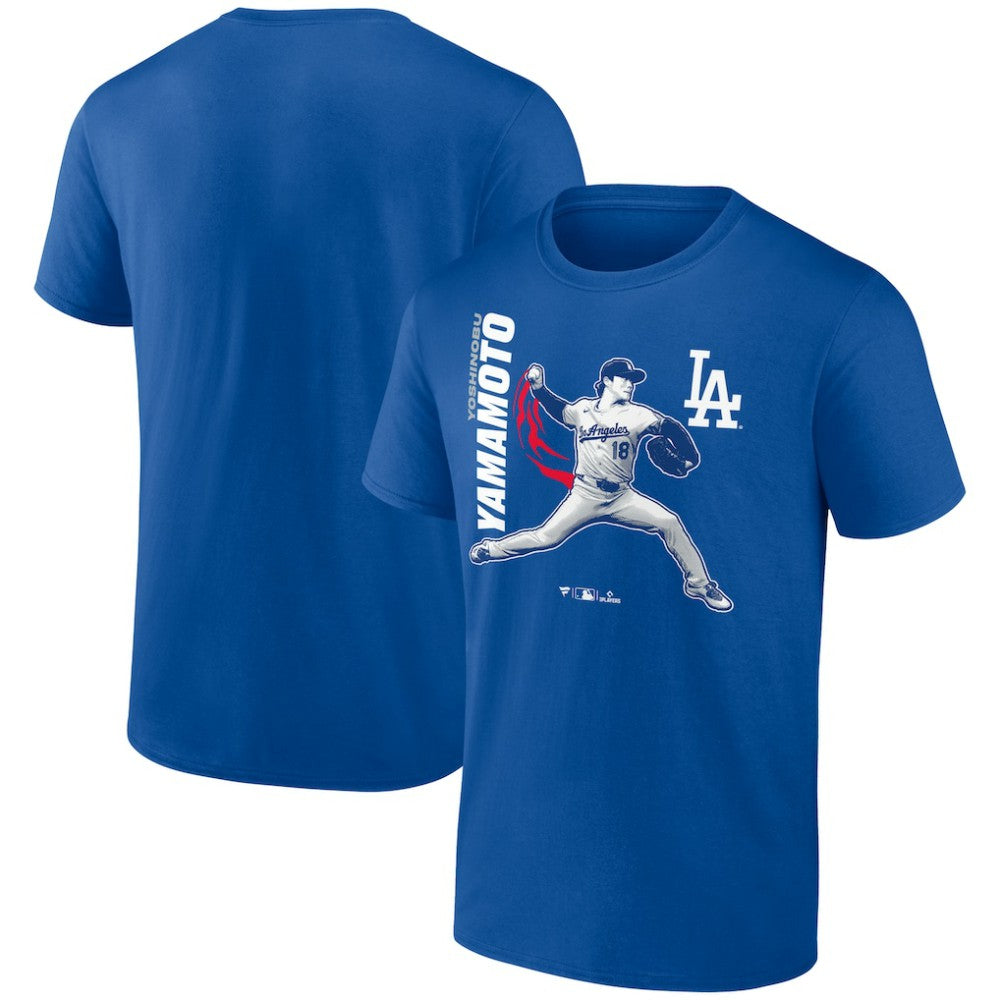 Yoshinobu Yamamoto Los Angeles Dodgers Player Graphic T-Shirt - Royal - MLB Online