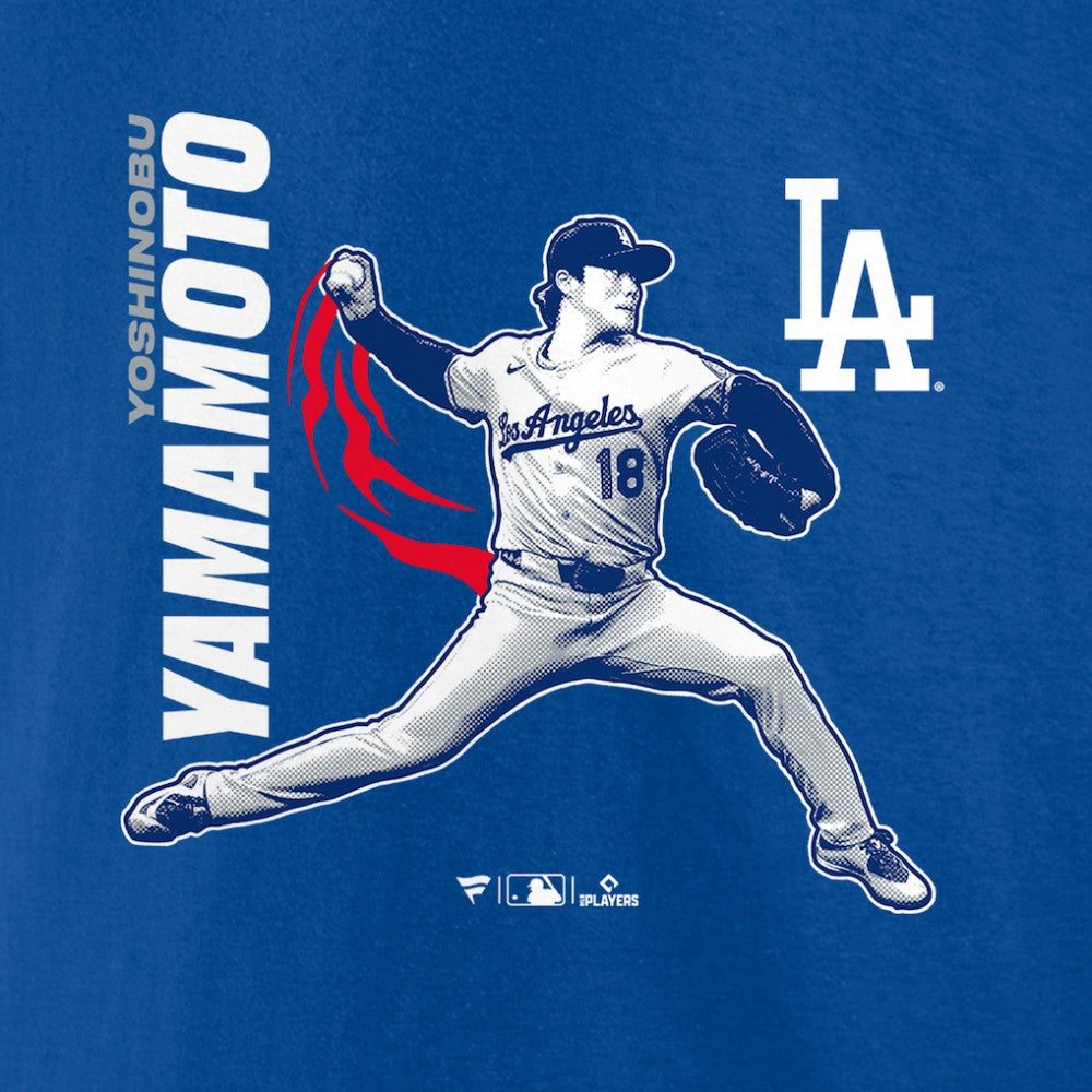 Yoshinobu Yamamoto Los Angeles Dodgers Player Graphic T-Shirt - Royal - MLB Online