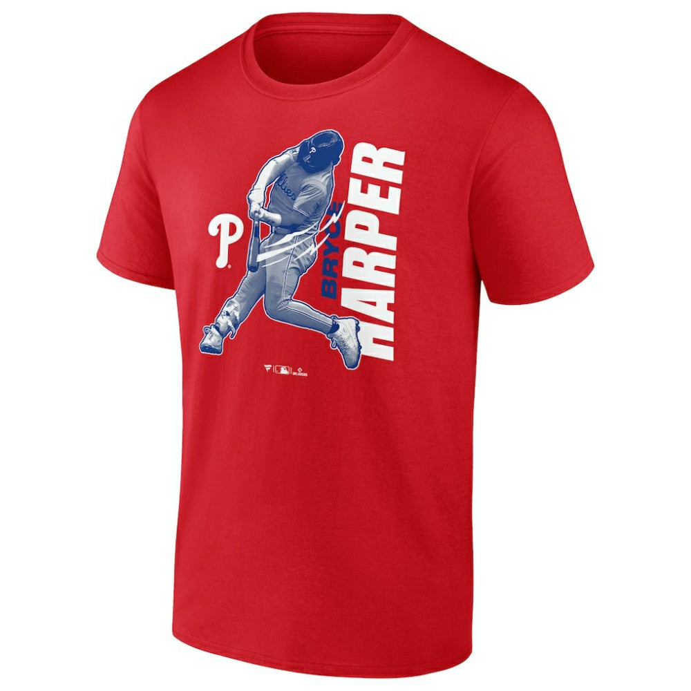 Bryce Harper Philadelphia Phillies Player Graphic T-Shirt - Red - MLB Lifestyle