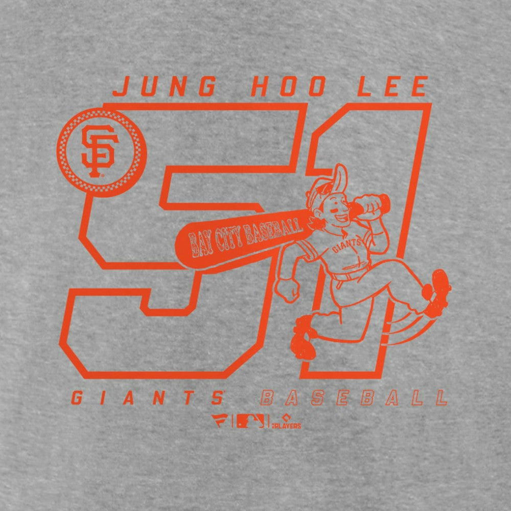 Jung Hoo Lee San Francisco Giants Player Graphic T-Shirt - Heather Gray - MLB Lifestyle