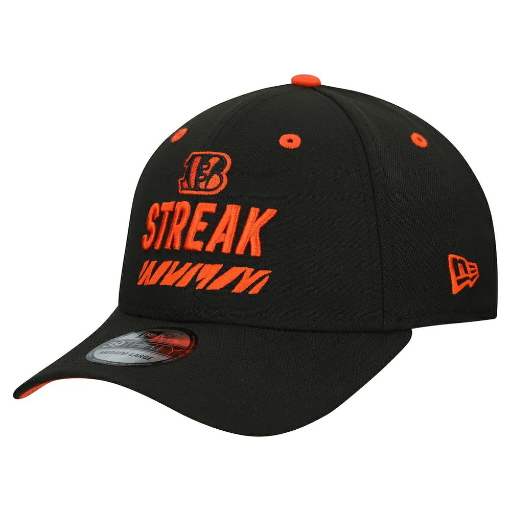 Cincinnati Bengals New Era STREAK Season Ticket Member 39THIRTY Flex Hat Black