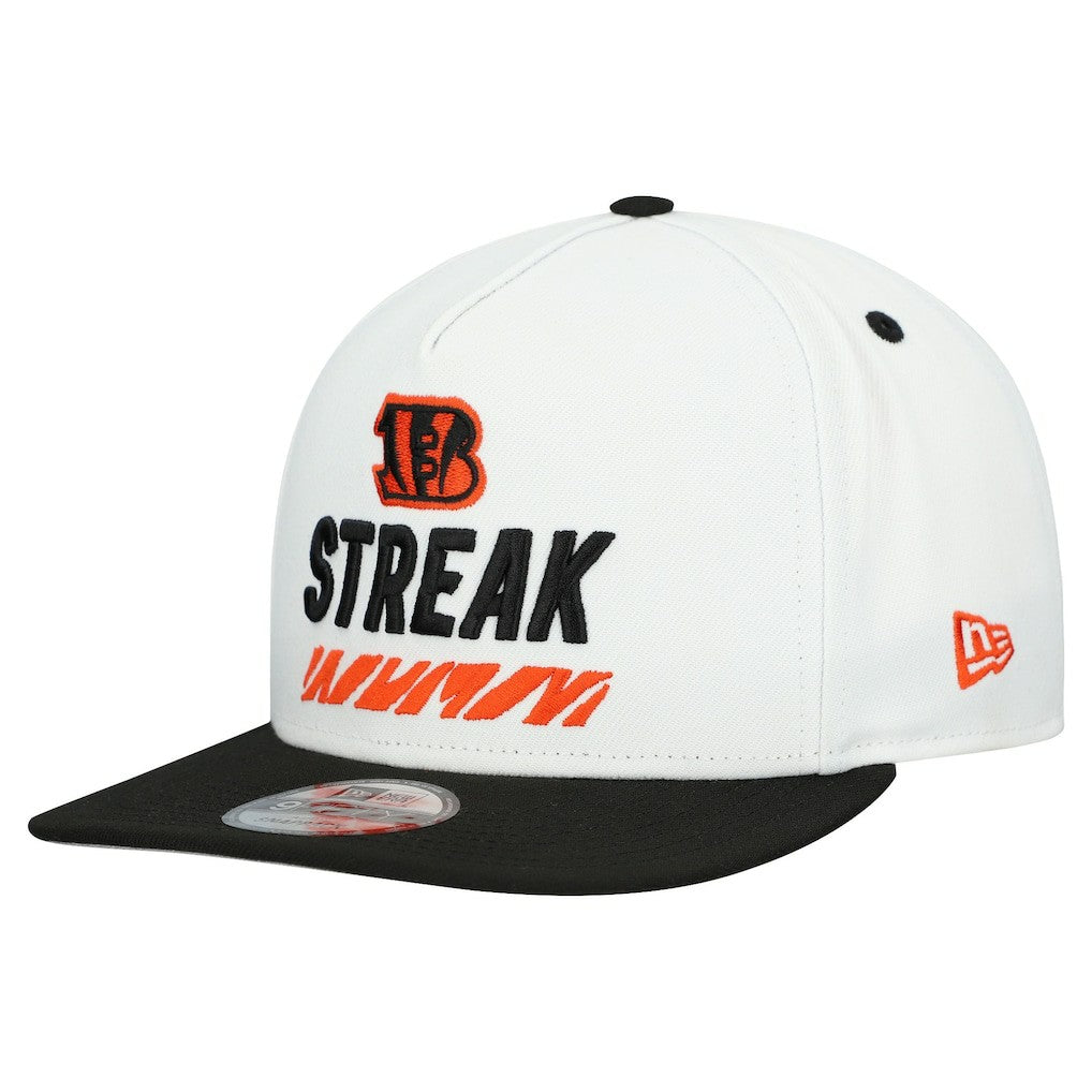 Cincinnati Bengals New Era STREAK Season Ticket Member 9FIFTY A-Frame Snapback Hat White