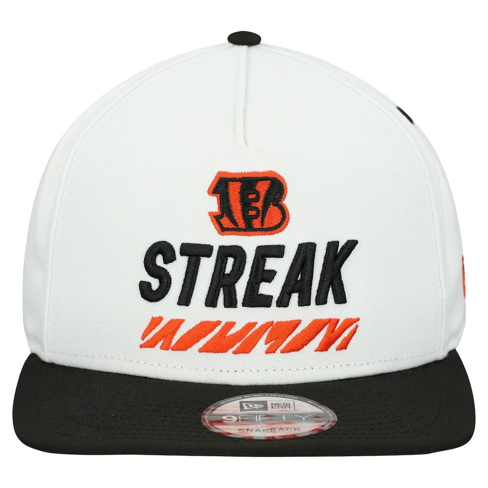 Cincinnati Bengals New Era STREAK Season Ticket Member 9FIFTY A-Frame Snapback Hat White