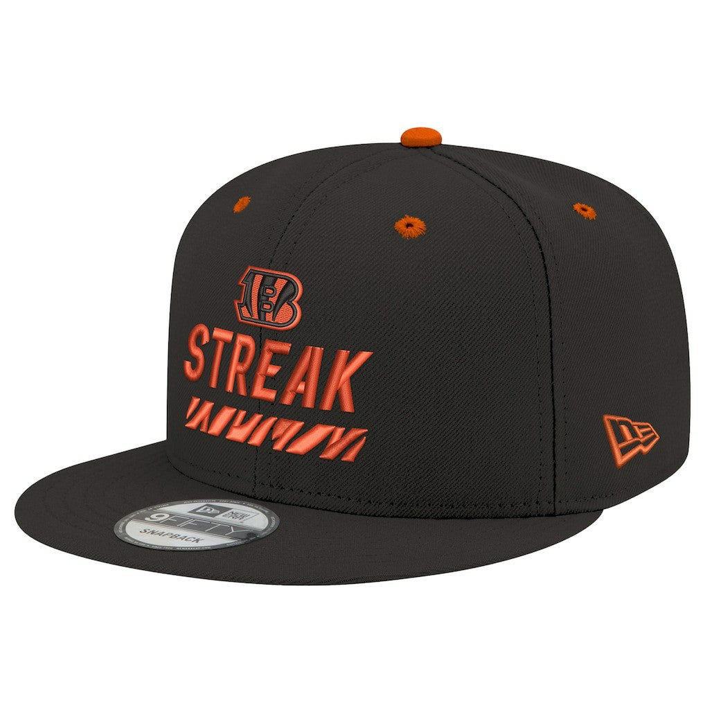 Cincinnati Bengals New Era STREAK Season Ticket Member 9FIFTY Snapback Hat Black