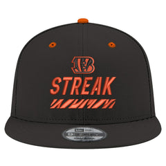 Cincinnati Bengals New Era STREAK Season Ticket Member 9FIFTY Snapback Hat Black