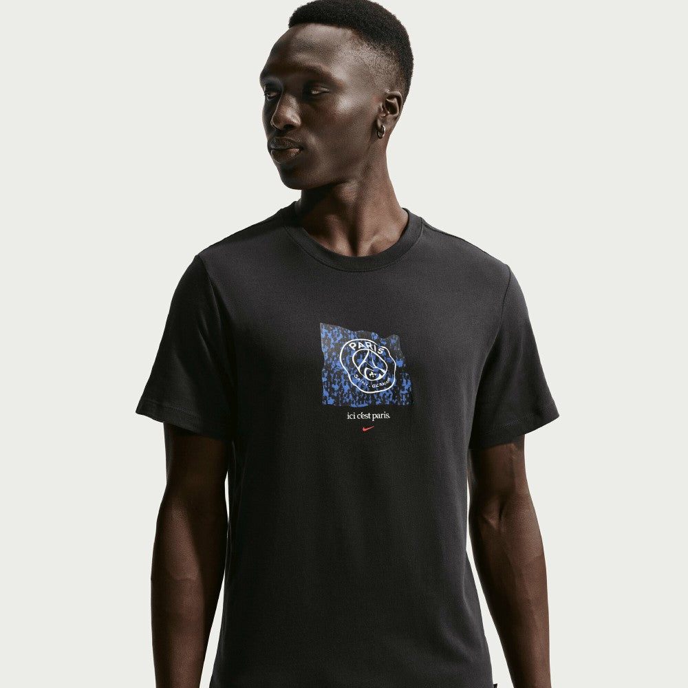 Paris Saint-Germain Men's Banner T-Shirt Black - Nike cheap