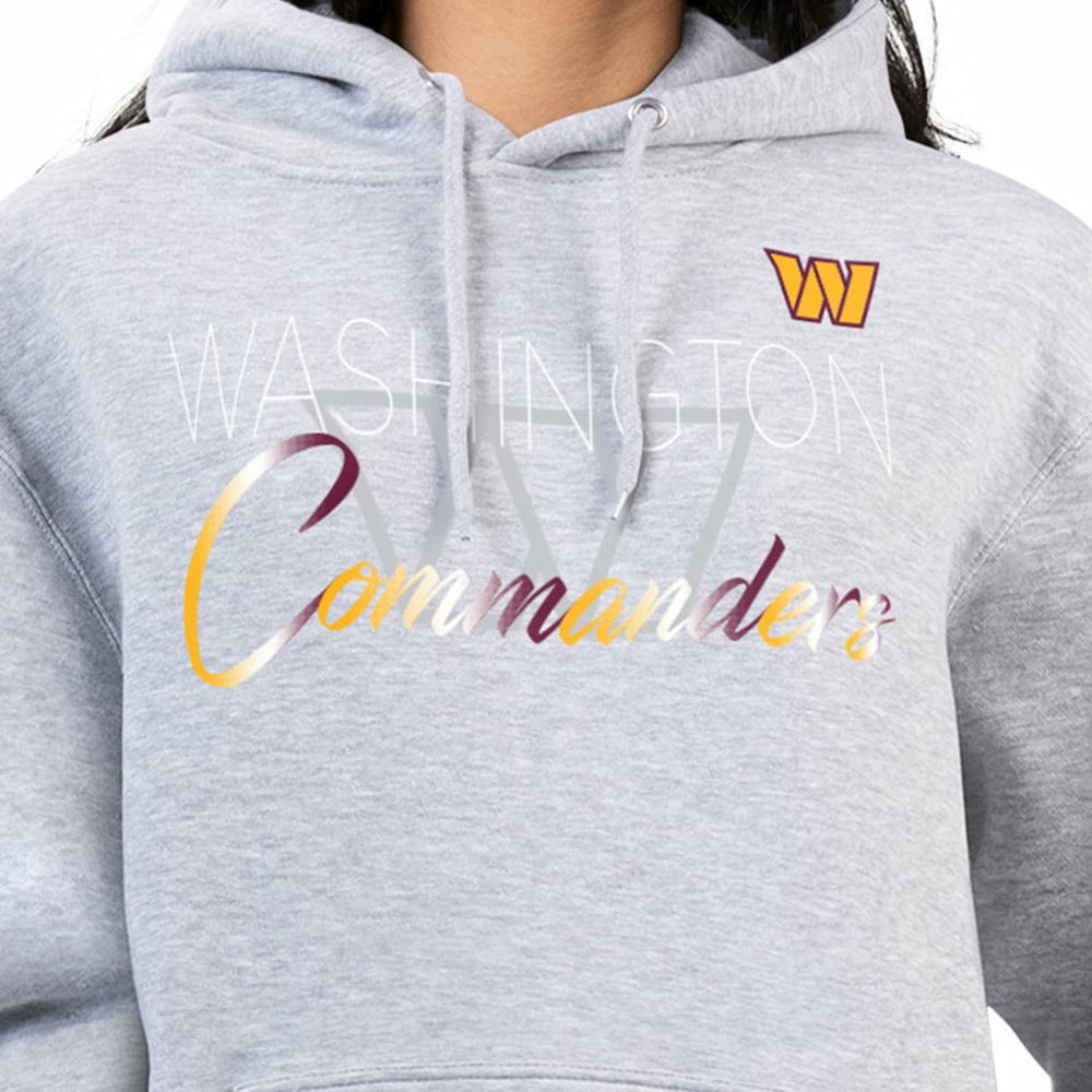 Washington Commanders G-III 4Her by Carl Banks Women's Shadow Logo Fleece Pullover Hoodie Gray