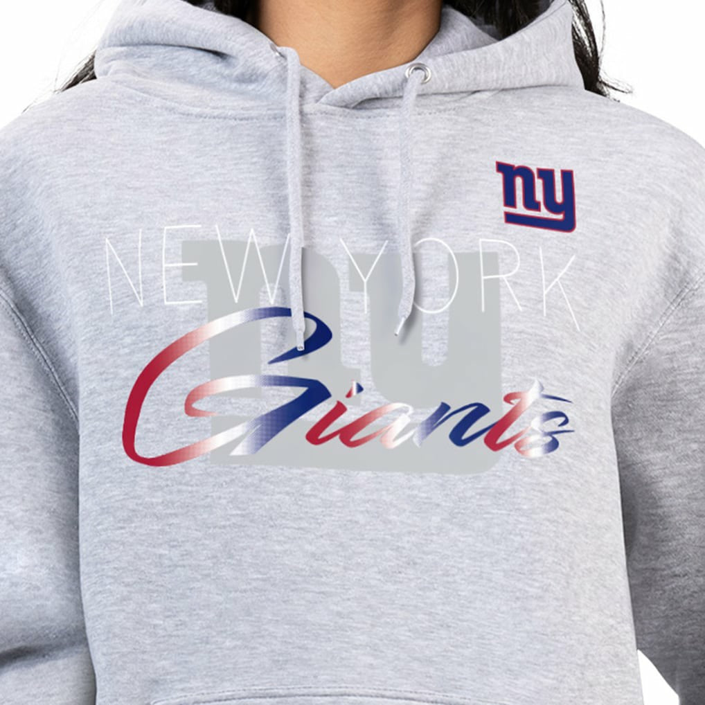 New York Giants G-III 4Her by Carl Banks Women's Shadow Logo Fleece Pullover Hoodie Gray