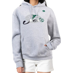 New York Jets G-III 4Her by Carl Banks Women's Shadow Logo Fleece Pullover Hoodie Gray