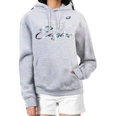 Philadelphia Eagles G-III 4Her by Carl Banks Women's Shadow Logo Fleece Pullover Hoodie Gray