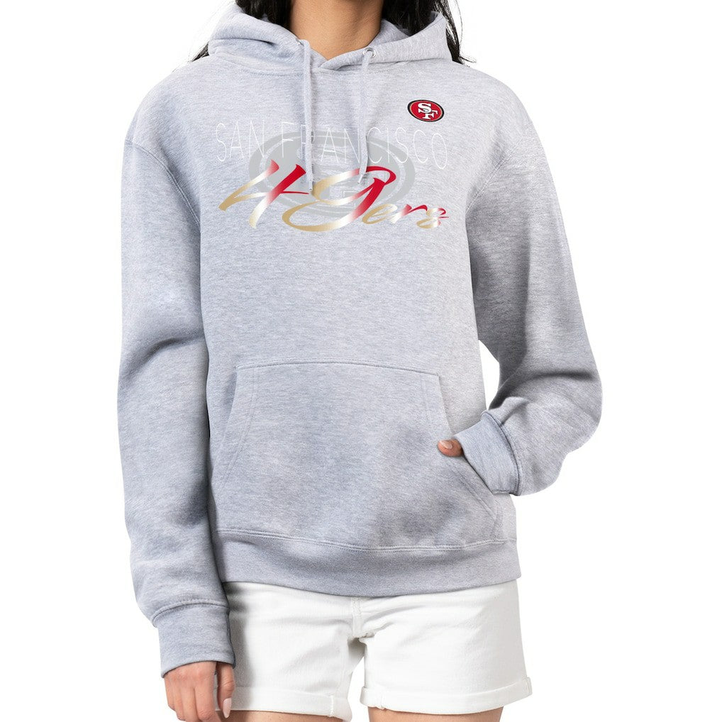 San Francisco 49ers G-III 4Her by Carl Banks Women's Shadow Logo Fleece Pullover Hoodie Gray