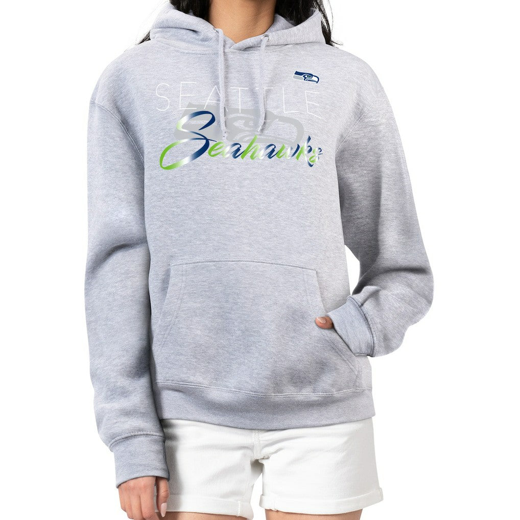 Seattle Seahawks G-III 4Her by Carl Banks Women's Shadow Logo Fleece Pullover Hoodie Gray