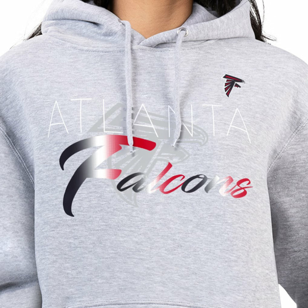 Atlanta Falcons G-III 4Her by Carl Banks Women's Shadow Logo Fleece Pullover Hoodie Gray