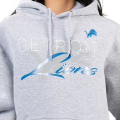 Detroit Lions G-III 4Her by Carl Banks Women's Shadow Logo Fleece Pullover Hoodie Gray