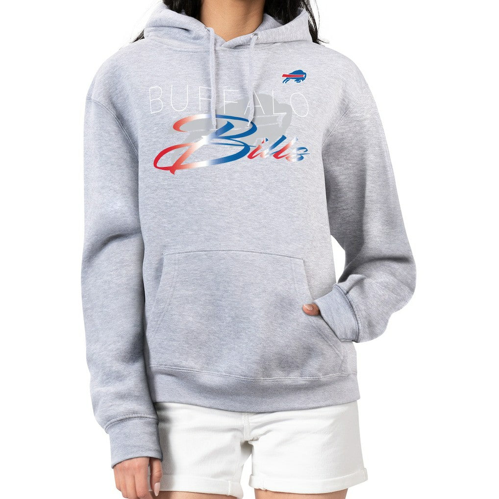 Buffalo Bills G-III 4Her by Carl Banks Women's Shadow Logo Fleece Pullover Hoodie Gray