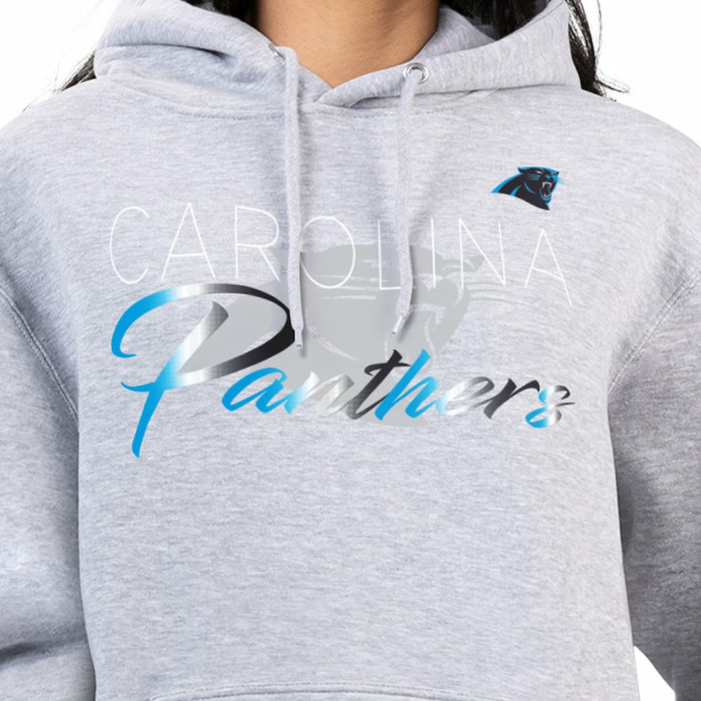 Carolina Panthers G-III 4Her by Carl Banks Women's Shadow Logo Fleece Pullover Hoodie Gray