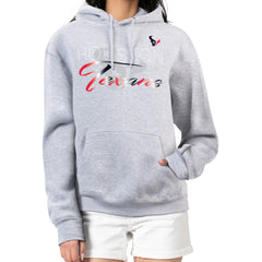 Houston Texans G-III 4Her by Carl Banks Women's Shadow Logo Fleece Pullover Hoodie Gray