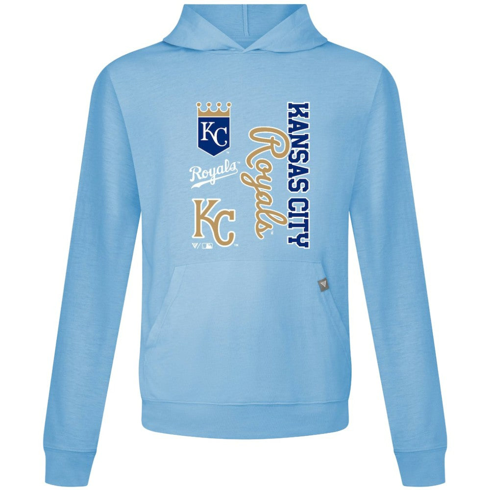 Kansas City Royals Levelwear Crown Relay Pullover Hoodie - Light Blue - MLB Sale