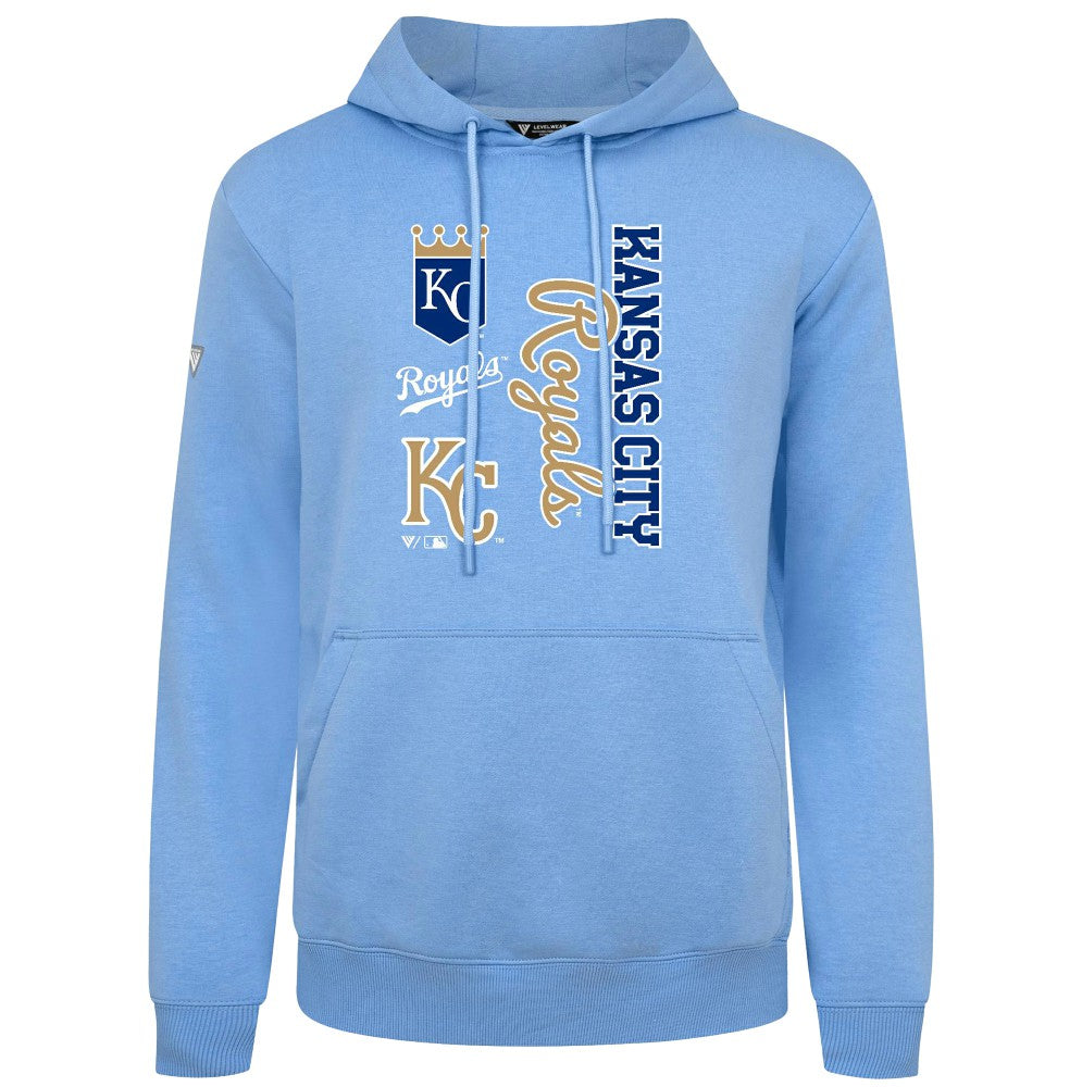 Kansas City Royals Levelwear Crown Podium Pullover Hoodie - Light Blue - MLB on Sale