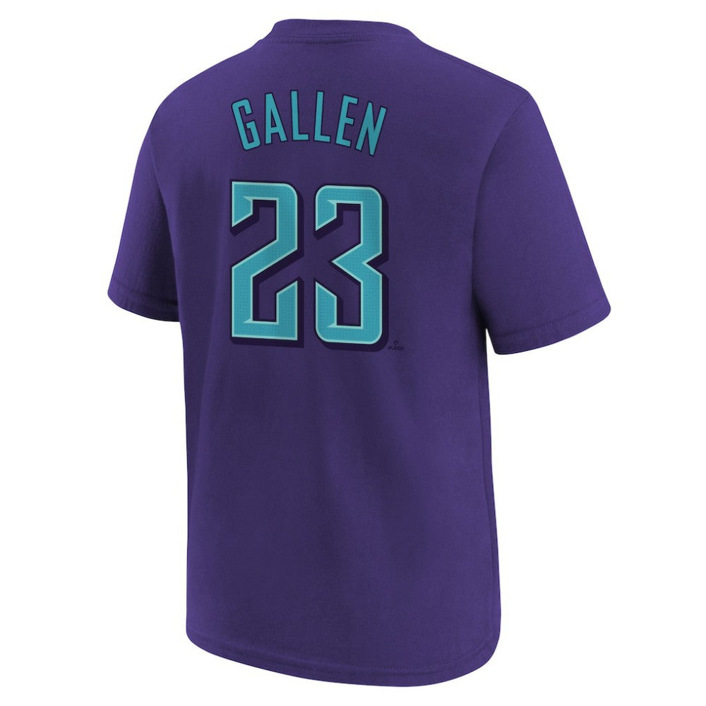 Zac Gallen Arizona Diamondbacks Nike Youth Fuse City Connect Name & Number T-Shirt - Purple - Nike on Sale