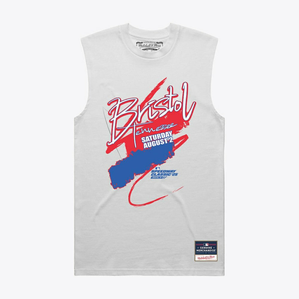 Mitchell & Ness Women's 2025 Speedway Classic Muscle Tank Top - White - Mitchell & Ness Online