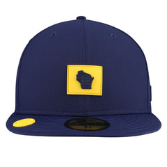 Milwaukee Brewers New Era 2026 Clubhouse Alternate 59FIFTY Fitted Hat - Navy - New Era on Sale