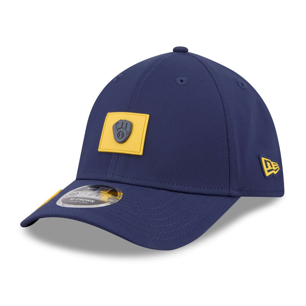 Milwaukee Brewers New Era 2026 Clubhouse M-Crown 39THIRTY Flex Hat - Navy - New Era Online