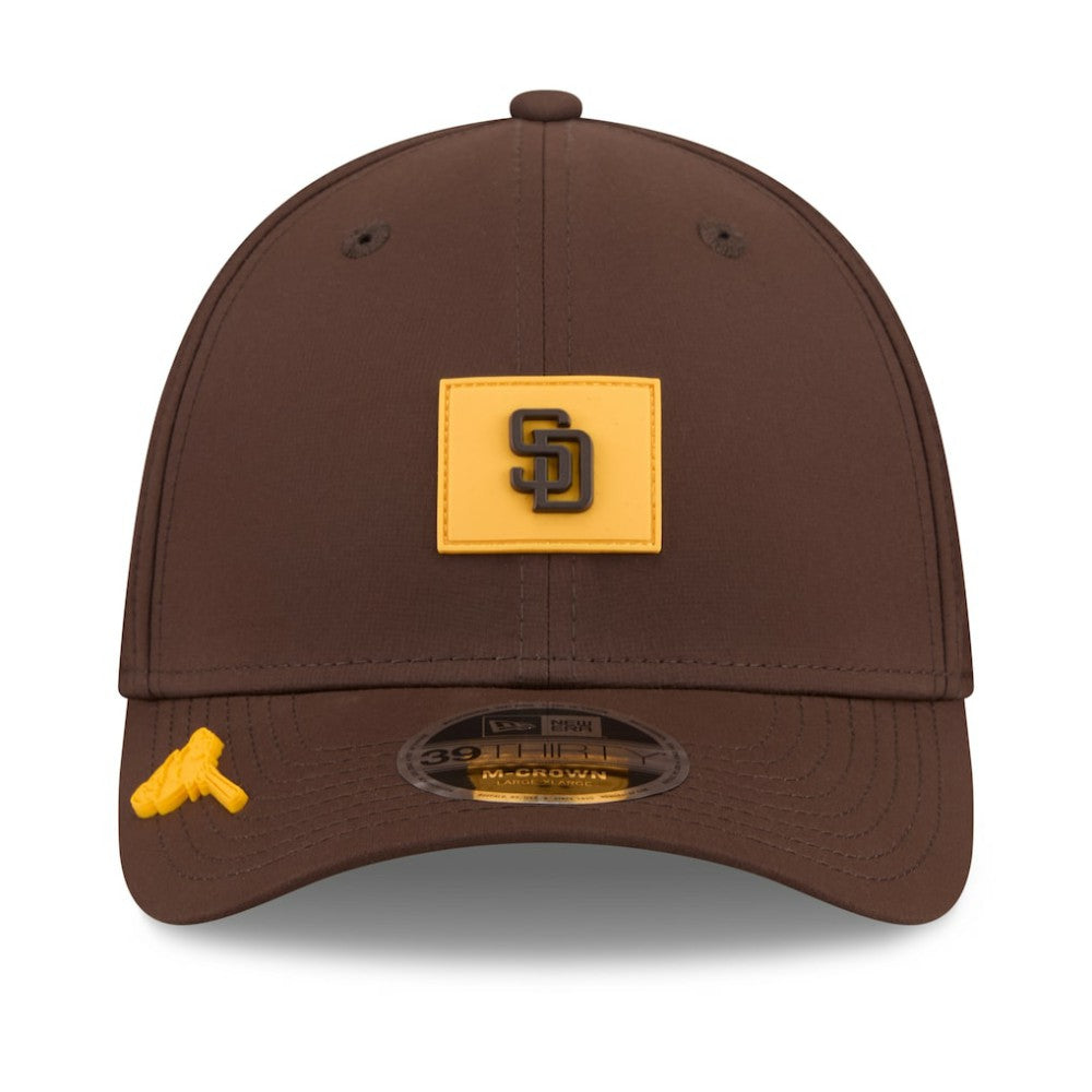 San Diego Padres New Era 2026 Clubhouse M-Crown 39THIRTY Flex Hat - Brown - New Era Lifestyle