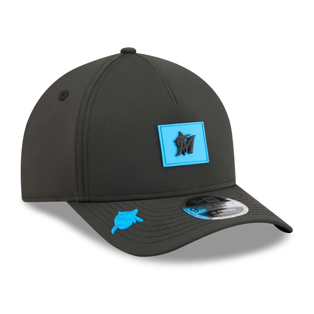 Miami Marlins New Era 2026 Clubhouse 9FORTY A-Frame Adjustable Hat - Black - New Era Discount