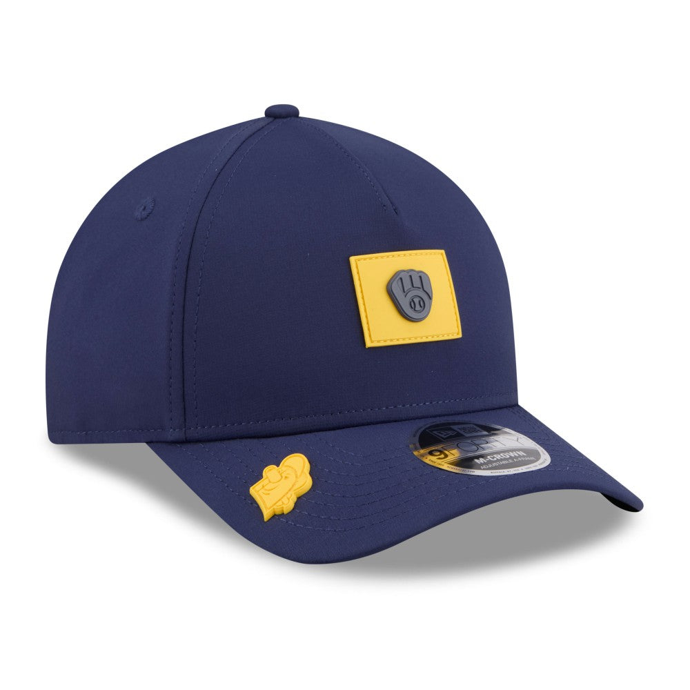 Milwaukee Brewers New Era 2026 Clubhouse 9FORTY A-Frame Adjustable Hat - Navy - New Era Online