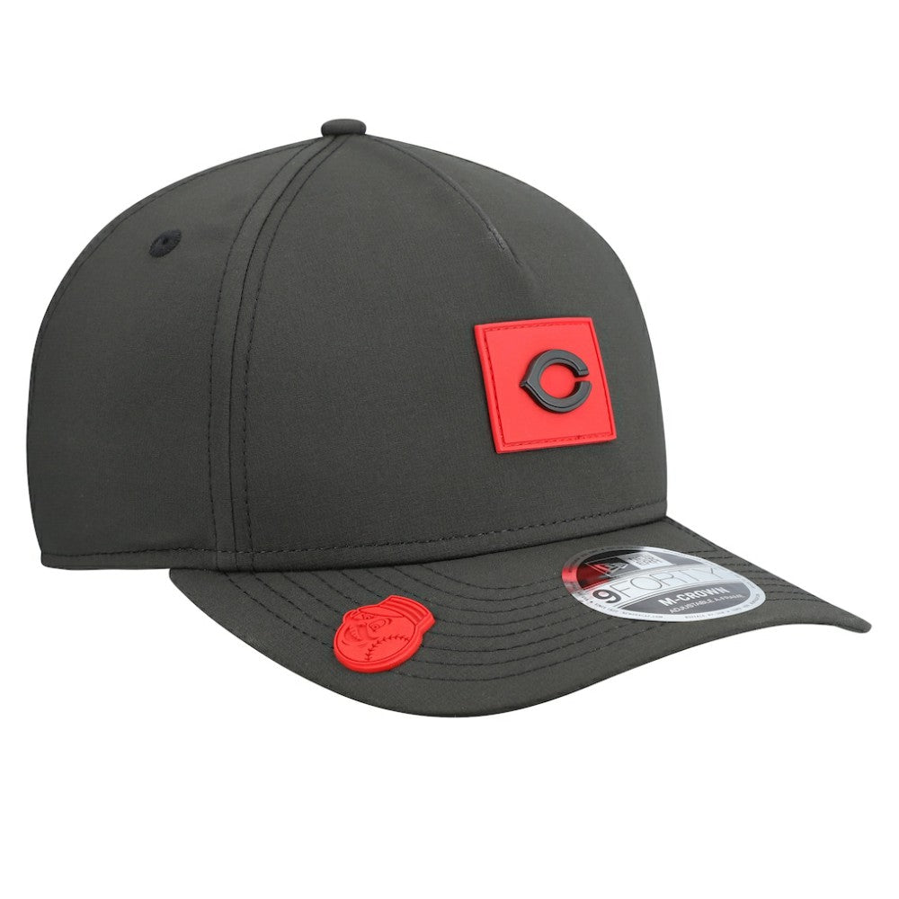 Cincinnati Reds New Era 2026 Clubhouse 9FORTY A-Frame Adjustable Hat - Black - New Era Online