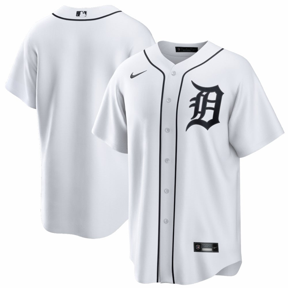 Detroit Tigers Nike Home Replica Jersey - White - Nike Lifestyle