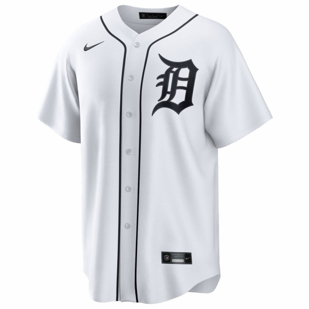 Detroit Tigers Nike Home Replica Jersey - White - Nike Lifestyle