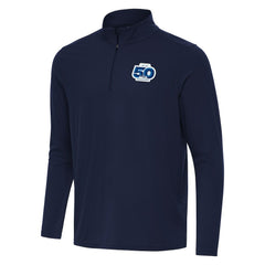 Seattle Seahawks Antigua 50th Season Intent Quarter-Zip Pullover Navy