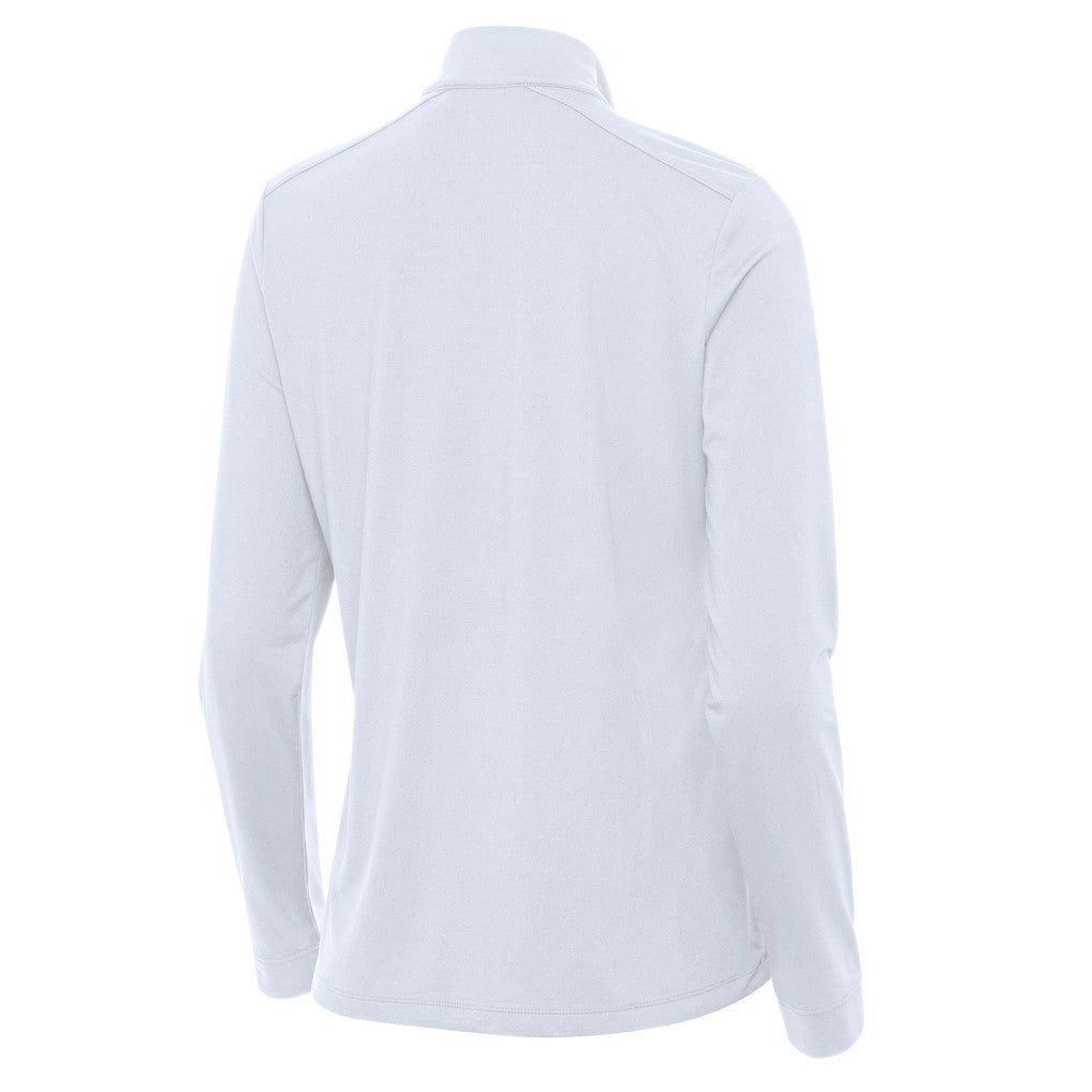 Seattle Seahawks Antigua Women's 50th Season Intent Quarter-Zip Pullover White