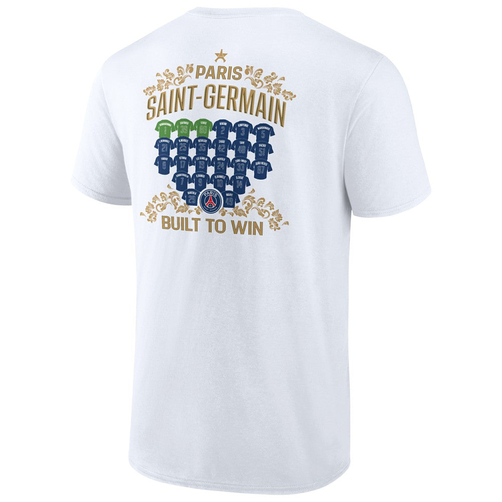 Paris Saint-Germain 2025 Champions League Winners Roster Jersey T-Shirt White