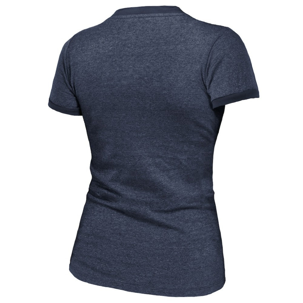 Florida Panthers Majestic Threads Women's 2025 Stanley Cup Champions Tri-Blend Ringer T-Shirt - Navy - NHL 203184901