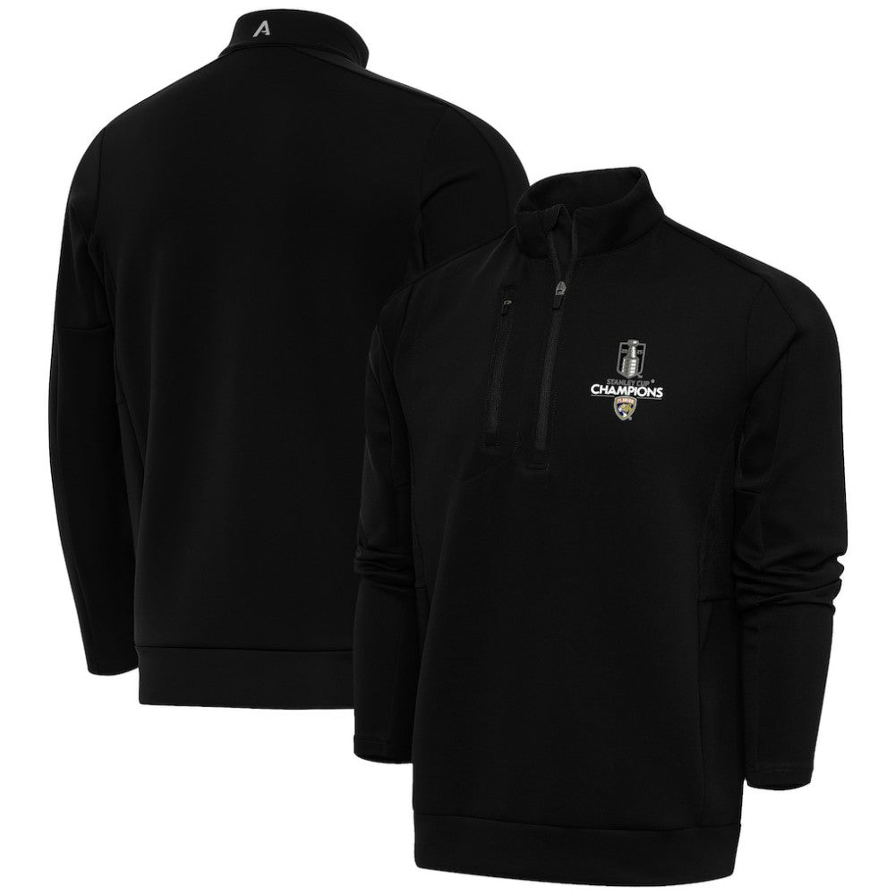 Florida Panthers Fanatics 2025 Stanley Cup Champions Genesis Quarter-Zip Pullover - Black - NHL 203185331