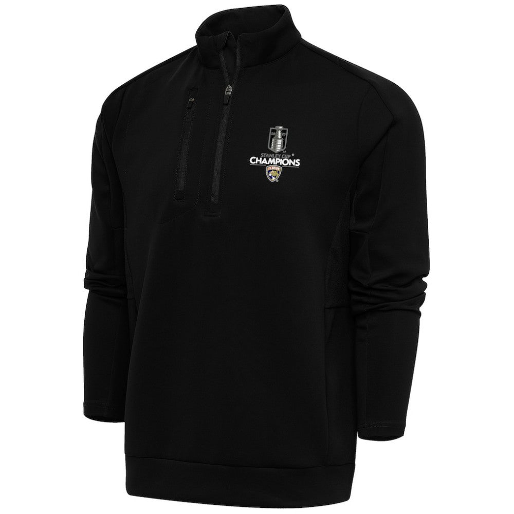Florida Panthers Fanatics 2025 Stanley Cup Champions Genesis Quarter-Zip Pullover - Black - NHL 203185331